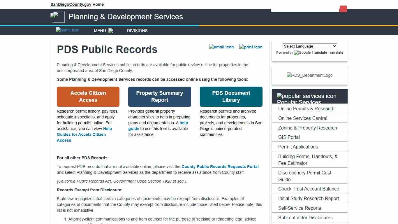 PDS Public Records